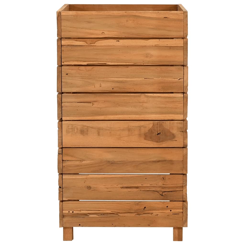 vidaXL Raised Bed 50x40x72 cm Recycled Teak Wood and Steel