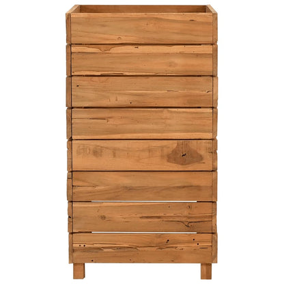 vidaXL Raised Bed 50x40x72 cm Recycled Teak Wood and Steel