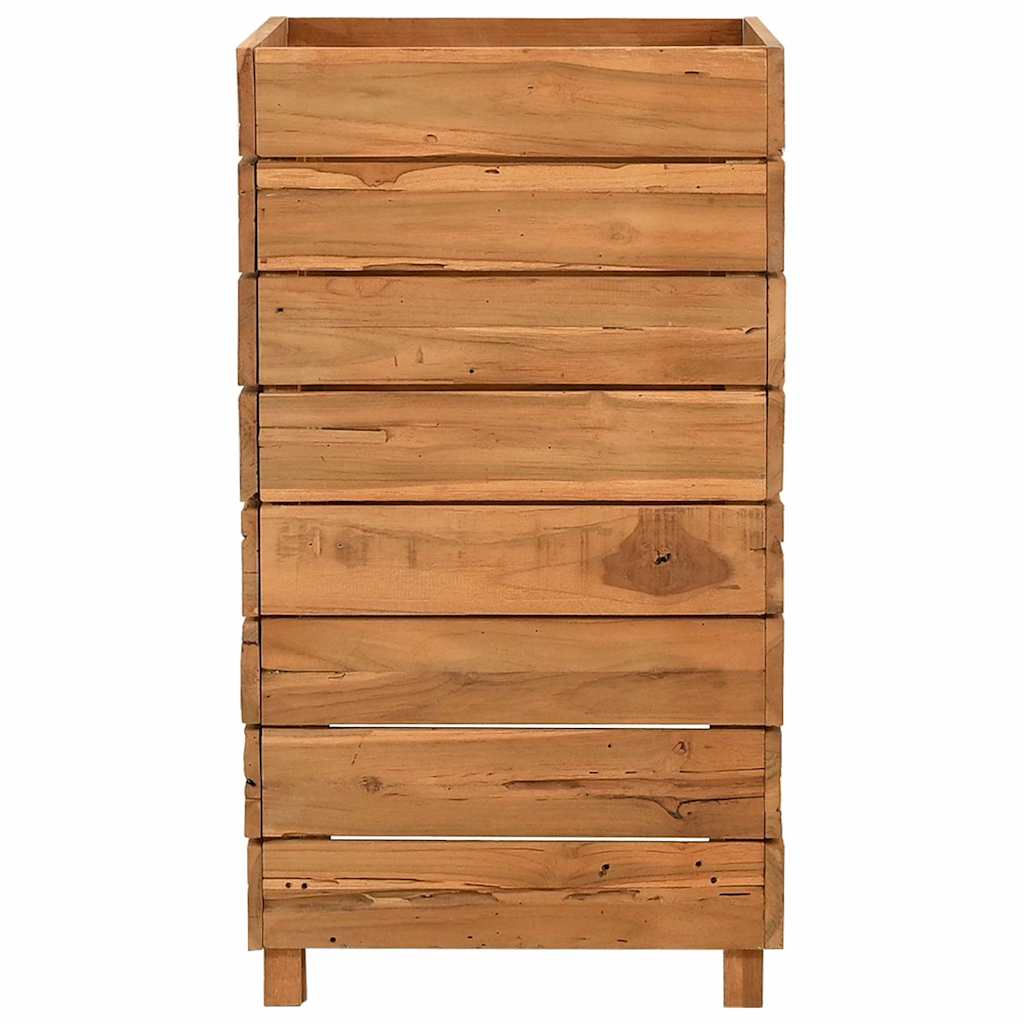 vidaXL Raised Bed 50x40x72 cm Recycled Teak Wood and Steel