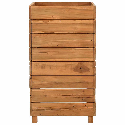 vidaXL Raised Bed 50x40x72 cm Recycled Teak Wood and Steel