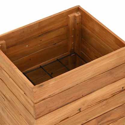 vidaXL Raised Bed 50x40x72 cm Recycled Teak Wood and Steel
