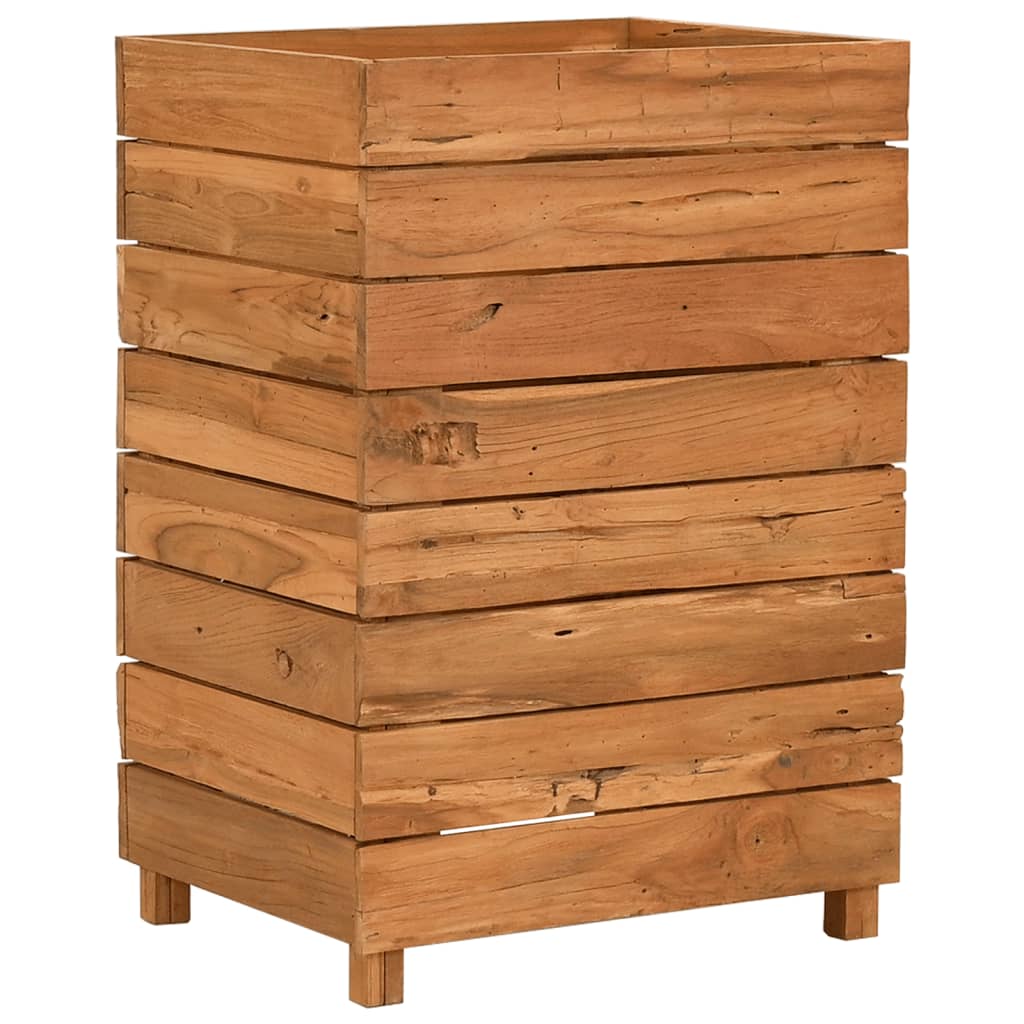 vidaXL Raised Bed 50x40x72 cm Recycled Teak Wood and Steel