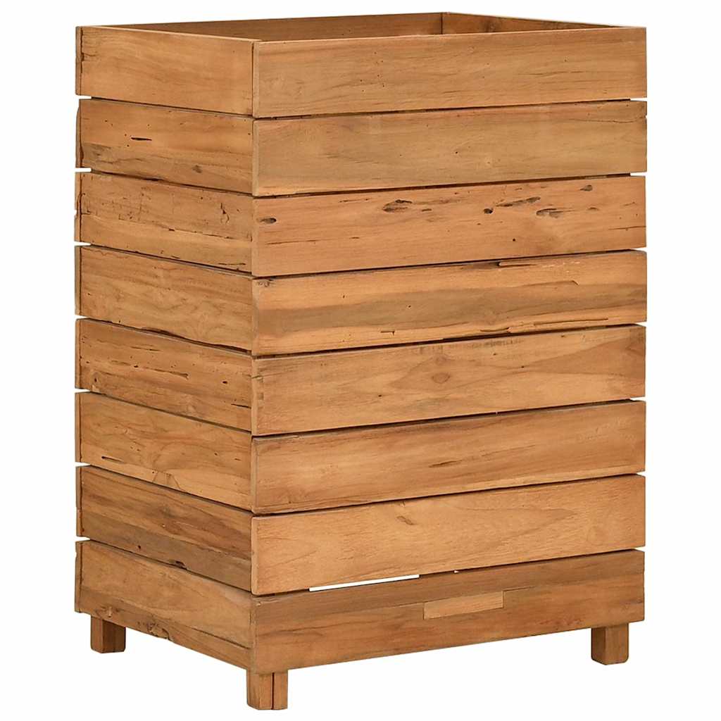 vidaXL Raised Bed 50x40x72 cm Recycled Teak Wood and Steel