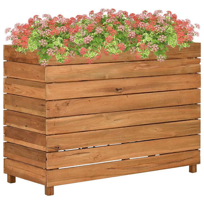 vidaXL Raised Bed 100x40x72 cm Recycled Teak Wood and Steel