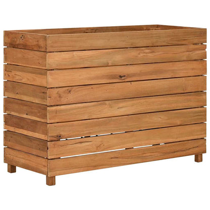vidaXL Raised Bed 100x40x72 cm Recycled Teak Wood and Steel