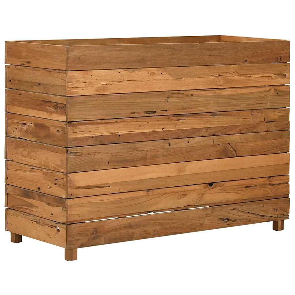 vidaXL Raised Bed 100x40x72 cm Recycled Teak Wood and Steel