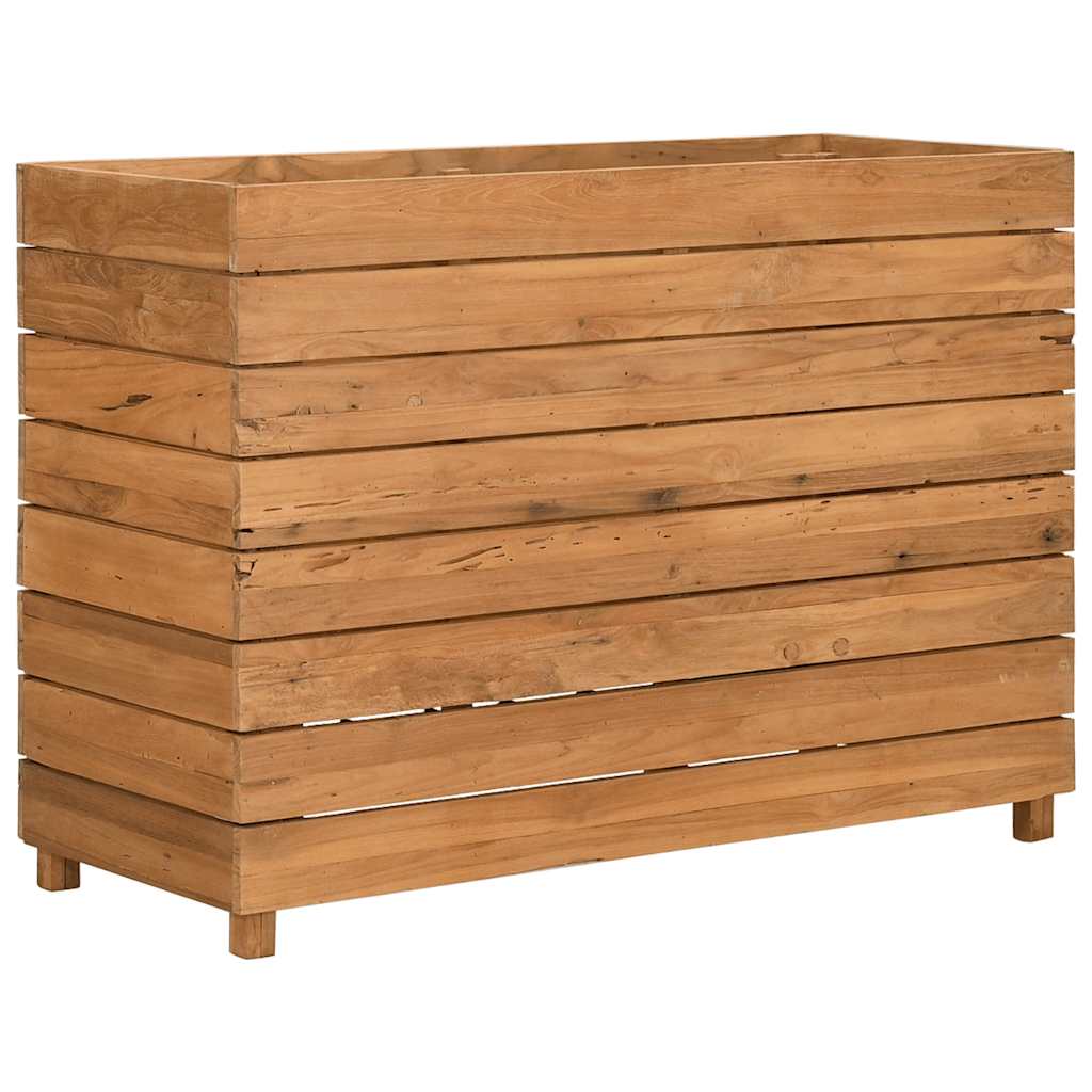 vidaXL Raised Bed 100x40x72 cm Recycled Teak Wood and Steel