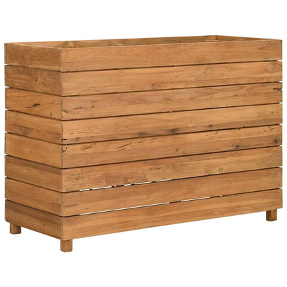 vidaXL Raised Bed 100x40x72 cm Recycled Teak Wood and Steel