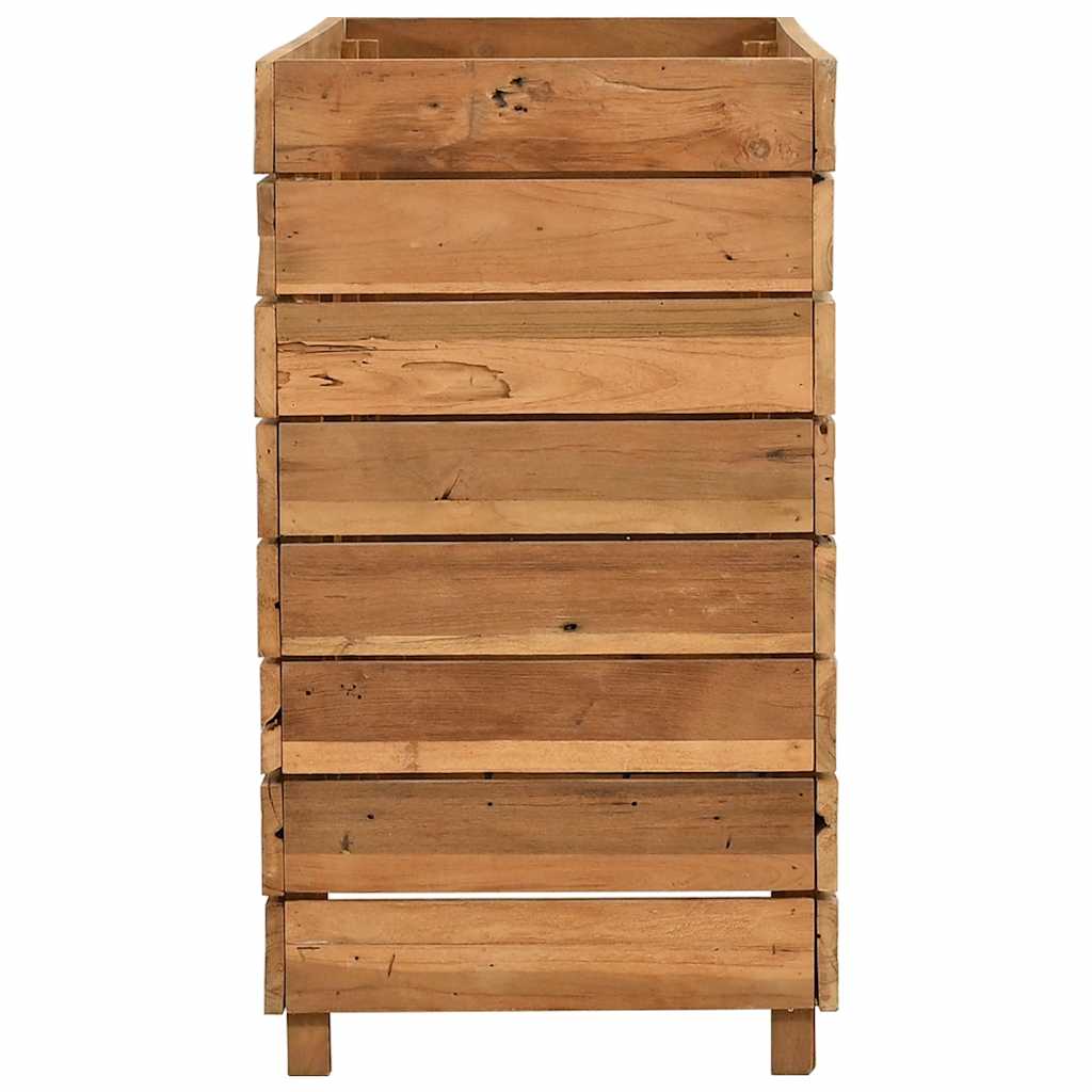 vidaXL Raised Bed 100x40x72 cm Recycled Teak Wood and Steel