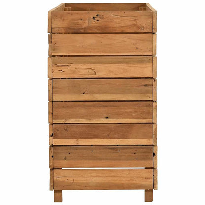 vidaXL Raised Bed 100x40x72 cm Recycled Teak Wood and Steel