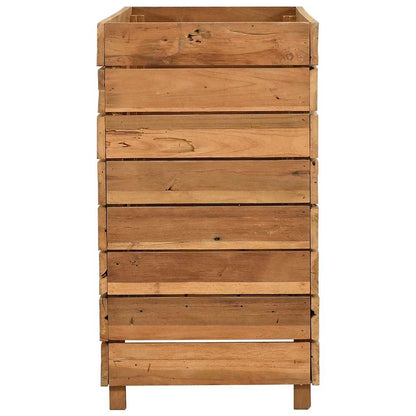 vidaXL Raised Bed 100x40x72 cm Recycled Teak Wood and Steel