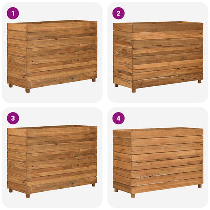 vidaXL Raised Bed 100x40x72 cm Recycled Teak Wood and Steel