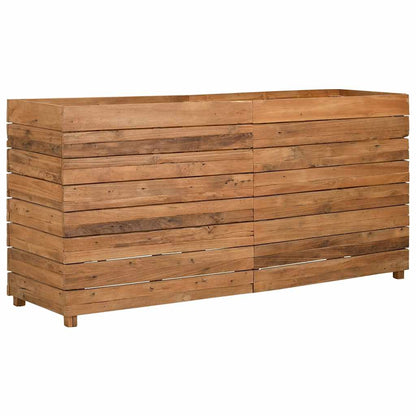 vidaXL Raised Bed 150x40x72 cm Recycled Teak Wood and Steel