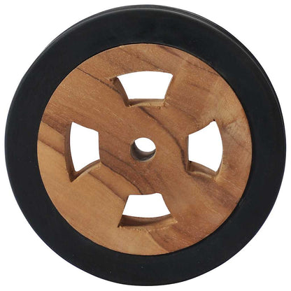vidaXL Sunlounger Spare Wheels 2 pcs Solid Teak Wood