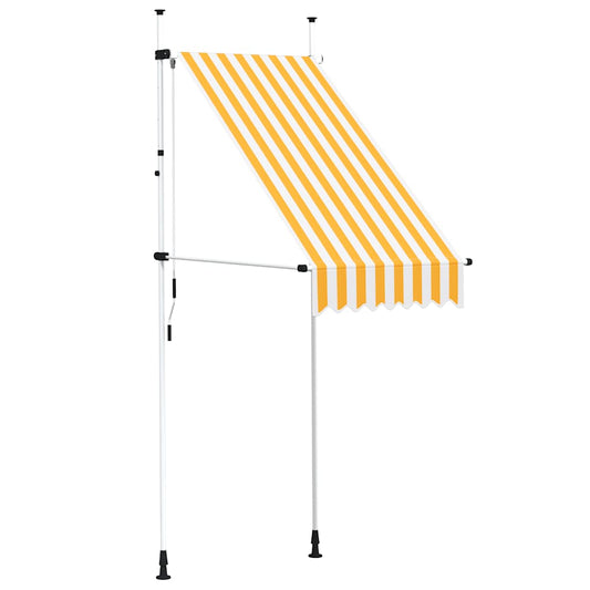 145831 vidaXL Manual Retractable Awning 100 cm Orange and White Stripes