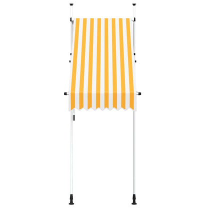 145831 vidaXL Manual Retractable Awning 100 cm Orange and White Stripes