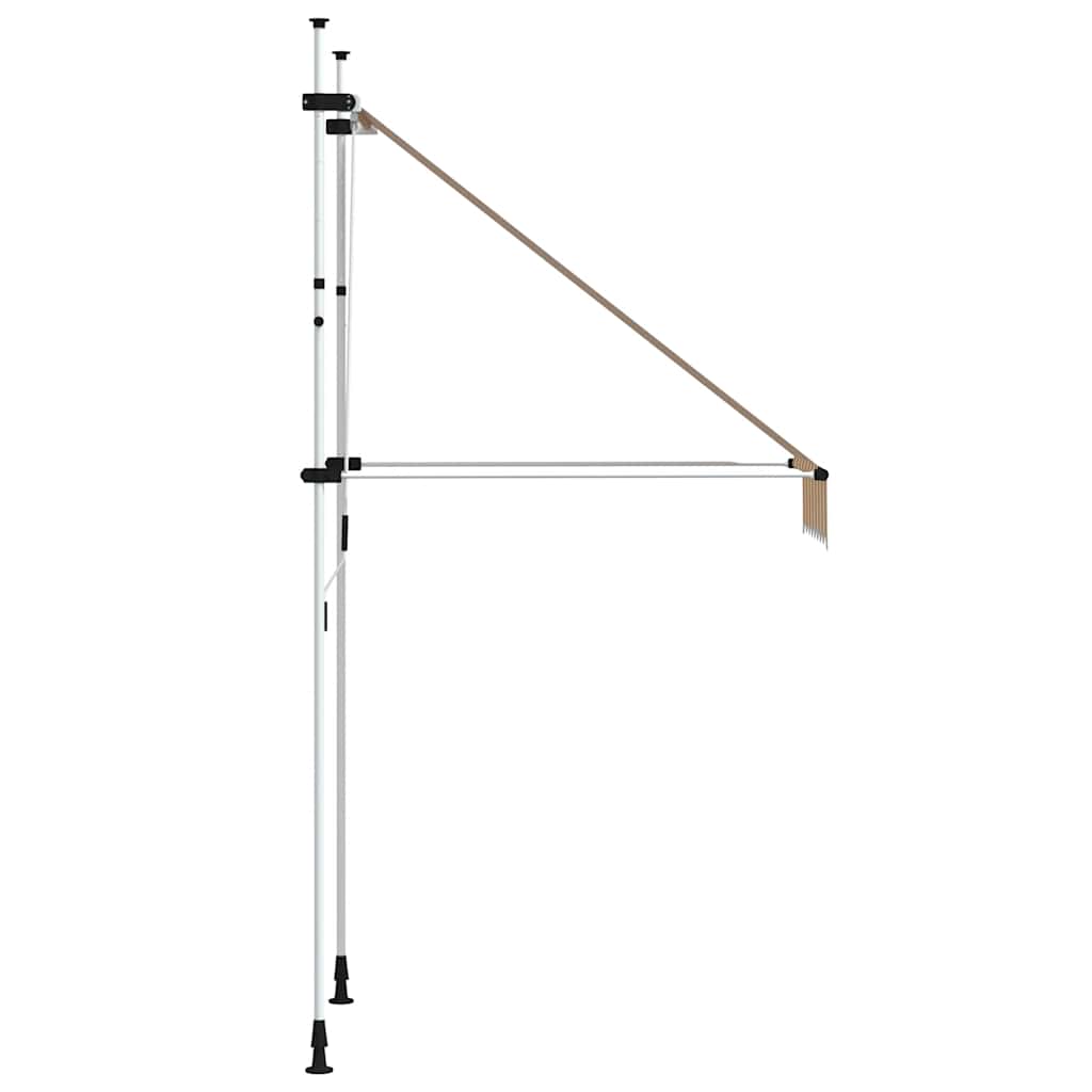 145831 vidaXL Manual Retractable Awning 100 cm Orange and White Stripes