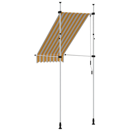 145831 vidaXL Manual Retractable Awning 100 cm Orange and White Stripes