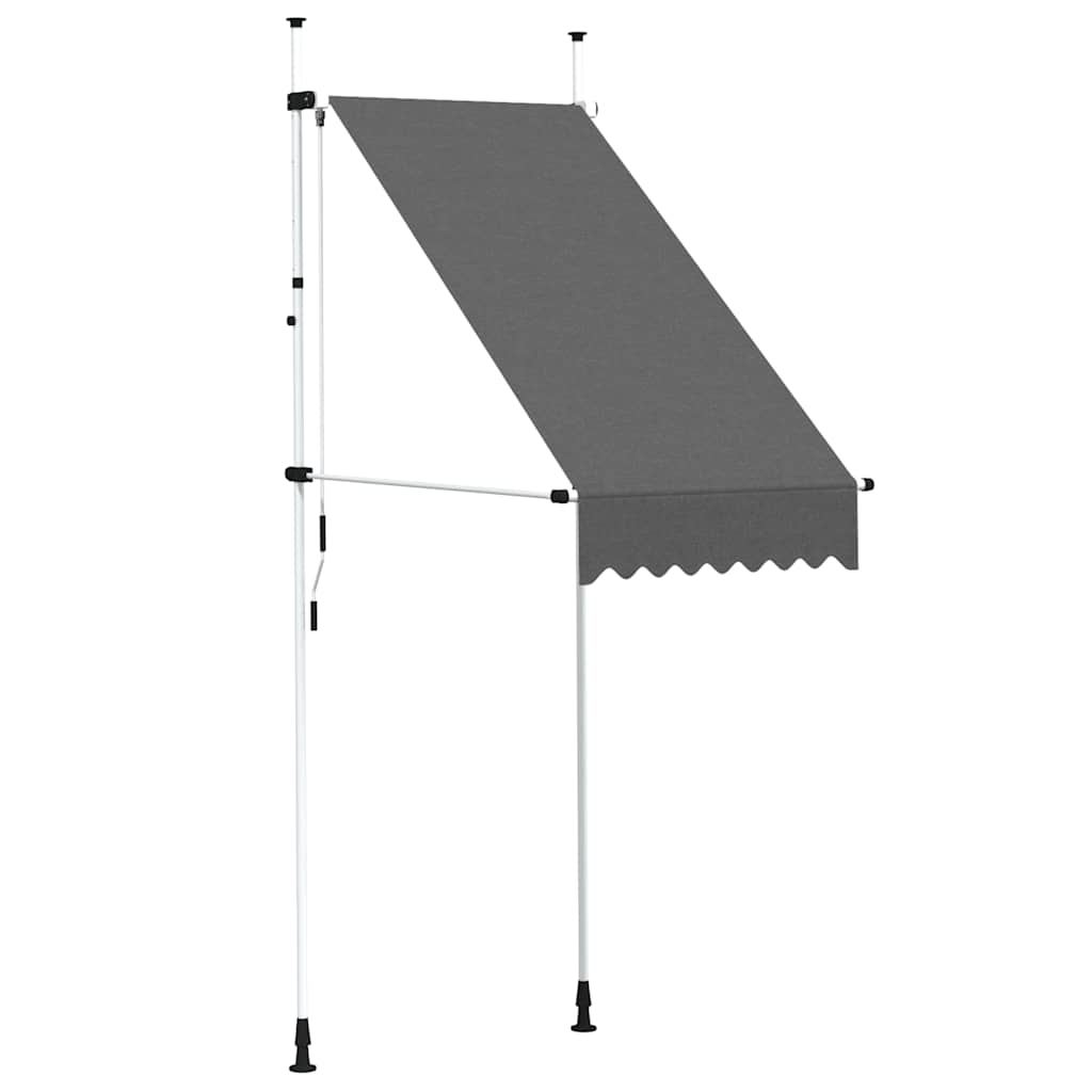 145832 vidaXL Manual Retractable Awning 100 cm Anthracite