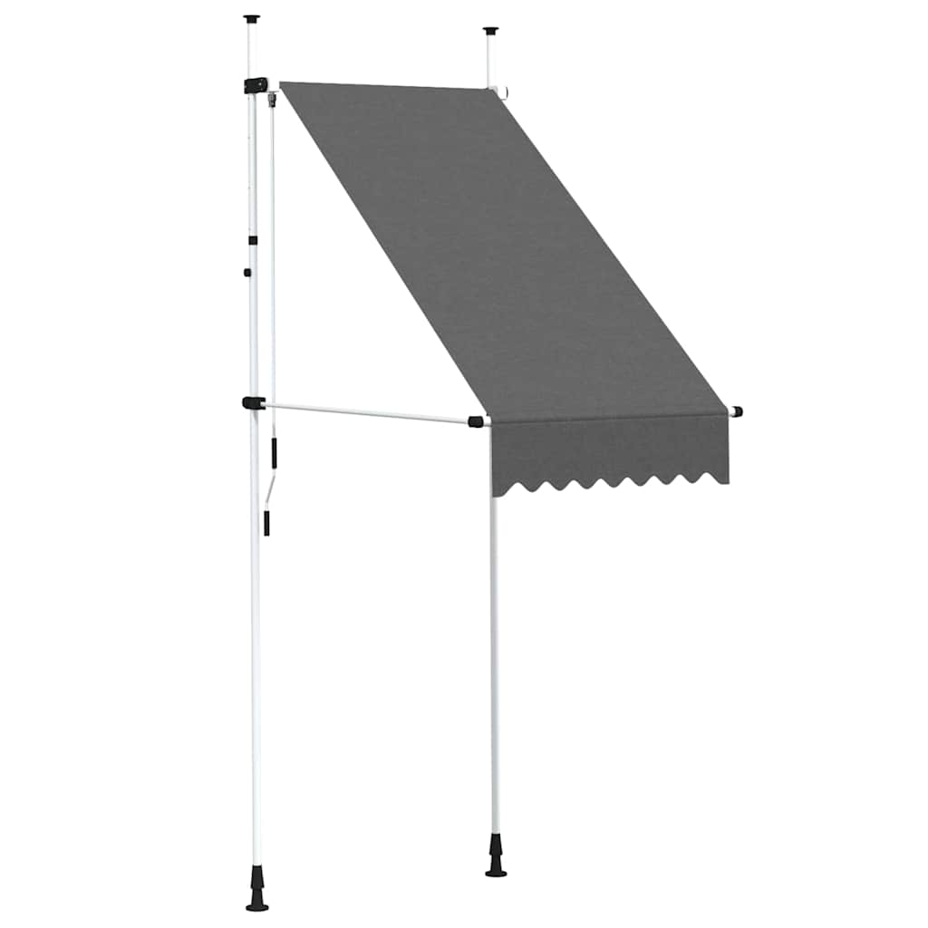 145832 vidaXL Manual Retractable Awning 100 cm Anthracite