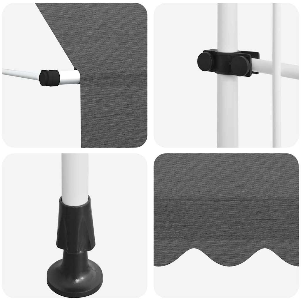 145832 vidaXL Manual Retractable Awning 100 cm Anthracite