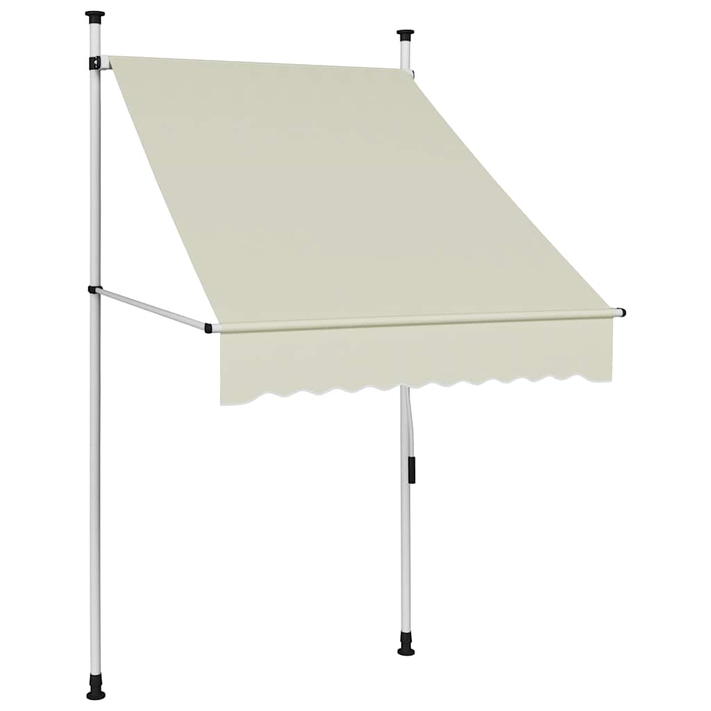145833 vidaXL Manual Retractable Awning 100 cm Cream