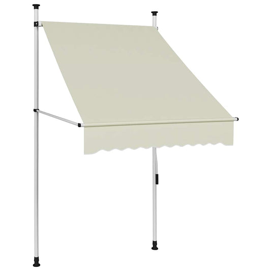 145833 vidaXL Manual Retractable Awning 100 cm Cream