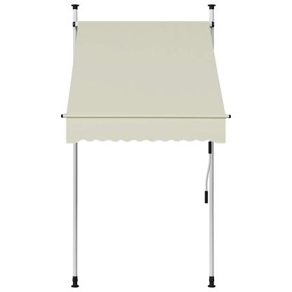 145833 vidaXL Manual Retractable Awning 100 cm Cream