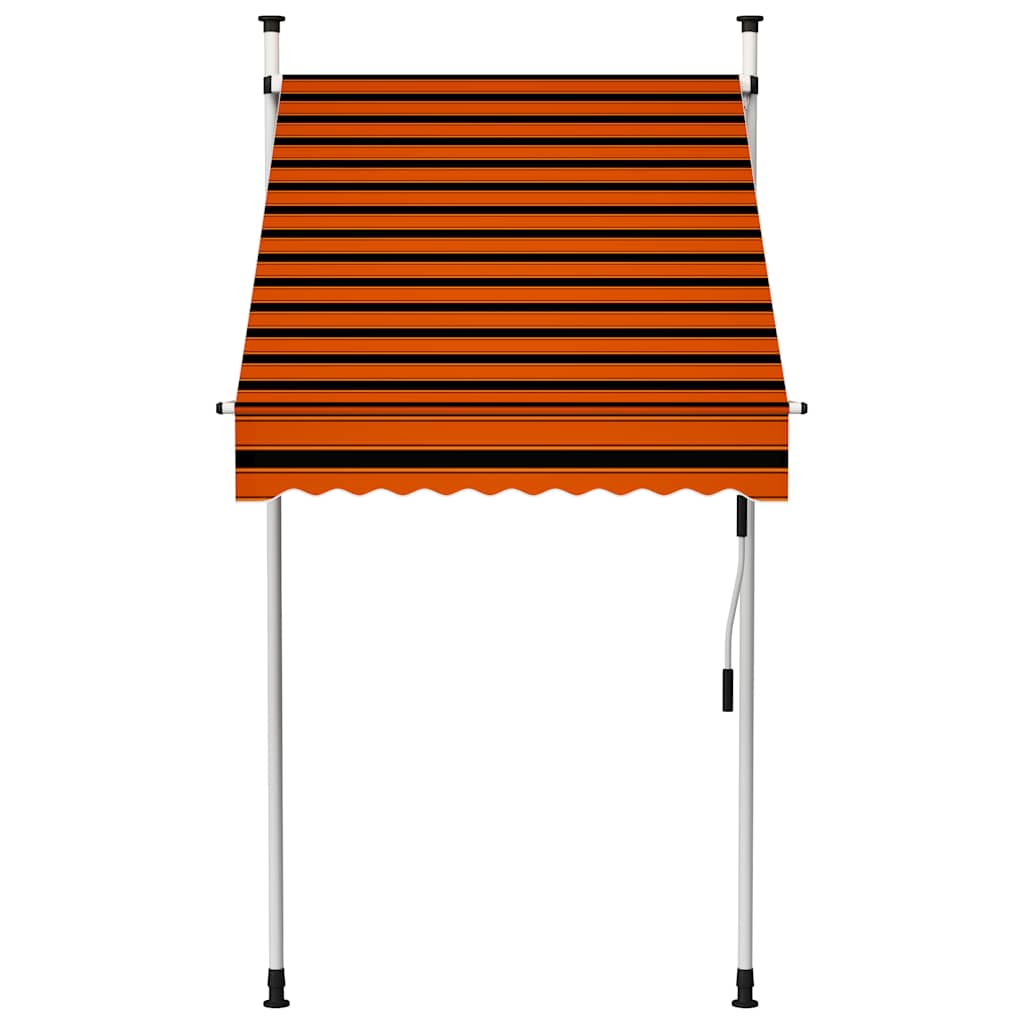 145834 vidaXL Manual Retractable Awning 100 cm Orange and Brown