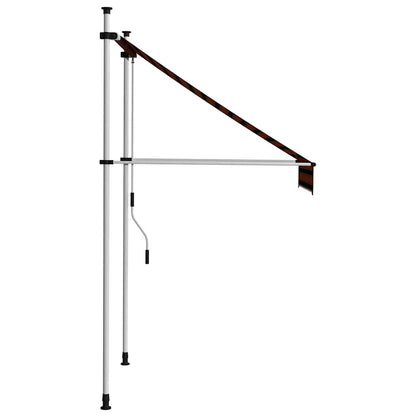 145834 vidaXL Manual Retractable Awning 100 cm Orange and Brown