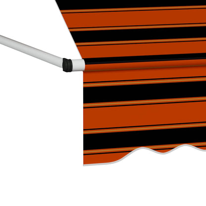 145834 vidaXL Manual Retractable Awning 100 cm Orange and Brown