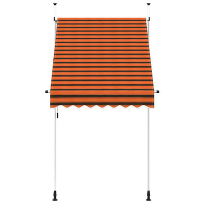vidaXL Manual Retractable Awning 150 cm Orange and Brown