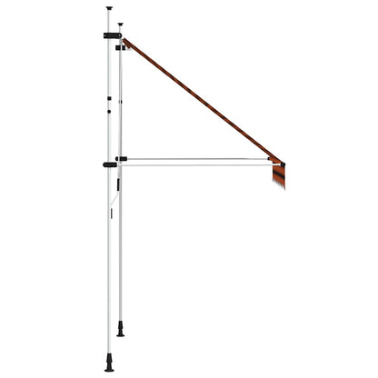 vidaXL Manual Retractable Awning 150 cm Orange and Brown