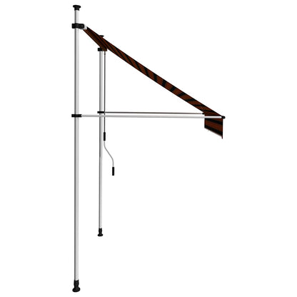 145836 vidaXL Manual Retractable Awning 200 cm Orange and Brown