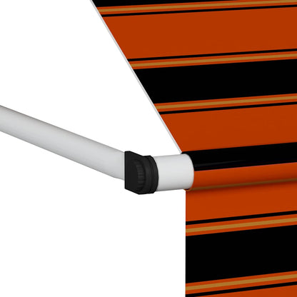 145836 vidaXL Manual Retractable Awning 200 cm Orange and Brown
