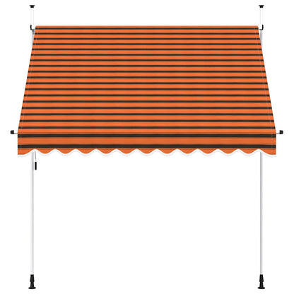 145837 vidaXL Manual Retractable Awning 250 cm Orange and Brown