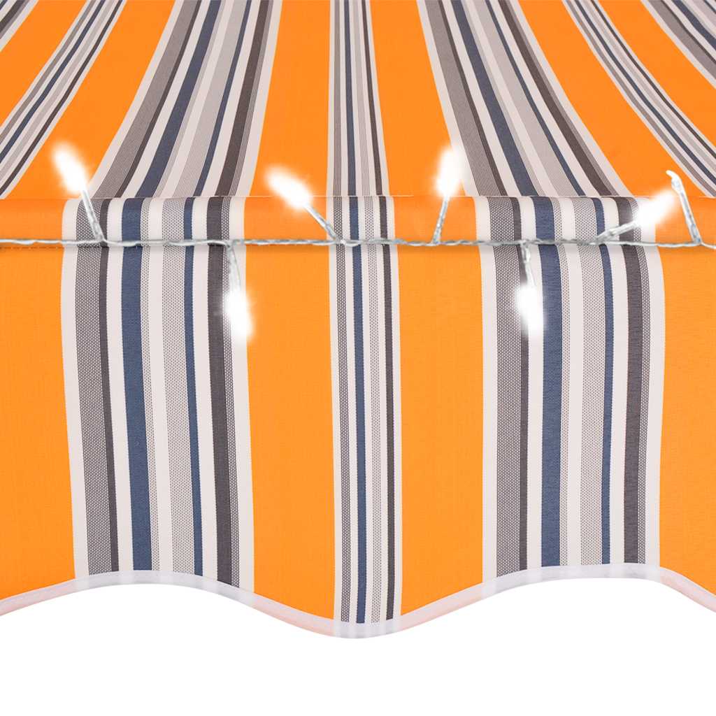 vidaXL Retractable Awning | Yellow and Blue