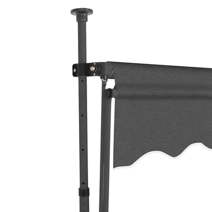 vidaXL Manual Retractable Awning with LED 150 cm Anthracite