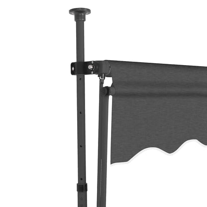 vidaXL Manual Retractable Awning with LED 200 cm Anthracite