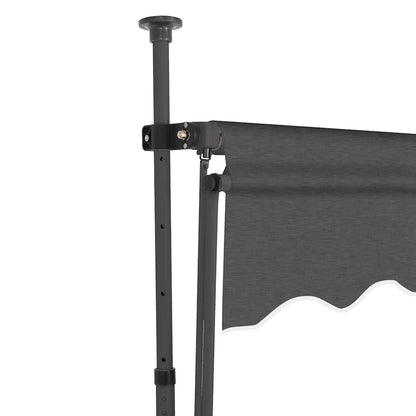 vidaXL Manual Retractable Awning with LED 250 cm Anthracite