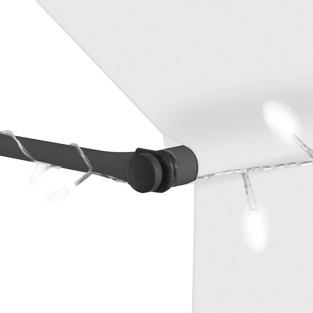 vidaXL Manual Retractable Awning with LED 100 cm Cream
