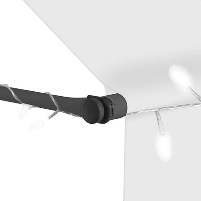 vidaXL Manual Retractable Awning with LED 300 cm Cream