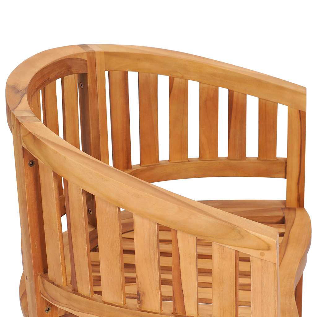 vidaXL Garden Chair | Natural Teak | Solid Teak Wood | Medium |  Durable