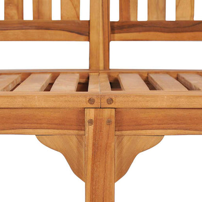 vidaXL Garden Bench | Teak | Teak wood | 151 cm wide | Hardwood | Garden Bench
