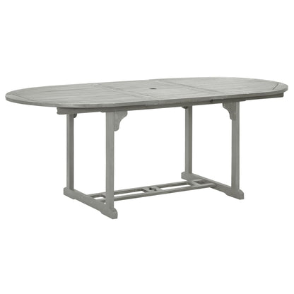 vidaXL Dining Table | Grey | Solid acacia wood with grey wash finish | Medium