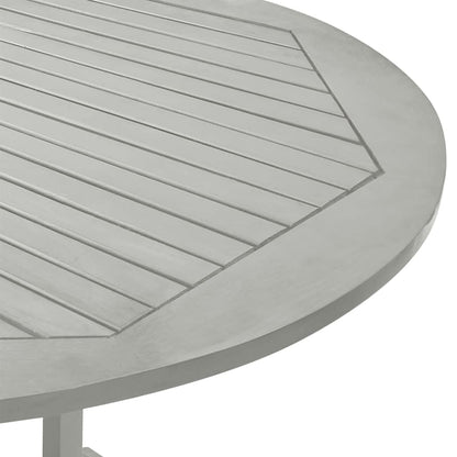 vidaXL Dining Table | Grey | Solid acacia wood with grey wash finish | Medium