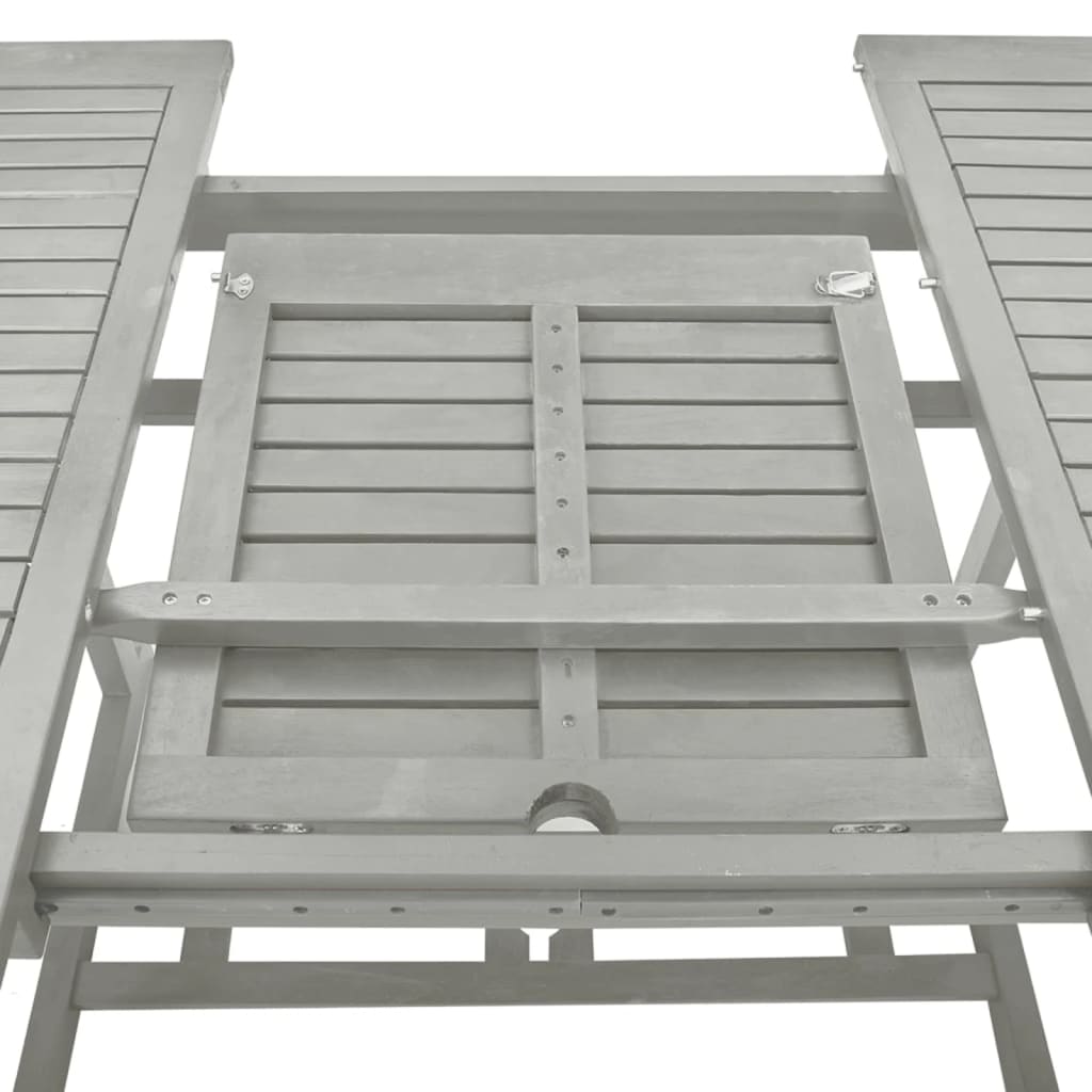 vidaXL Dining Table | Grey | Solid acacia wood with grey wash finish | Medium