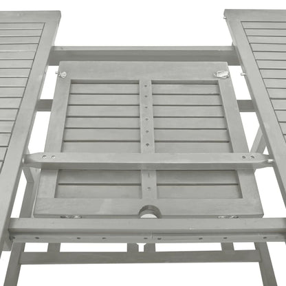 vidaXL Dining Table | Grey | Solid acacia wood with grey wash finish | Medium