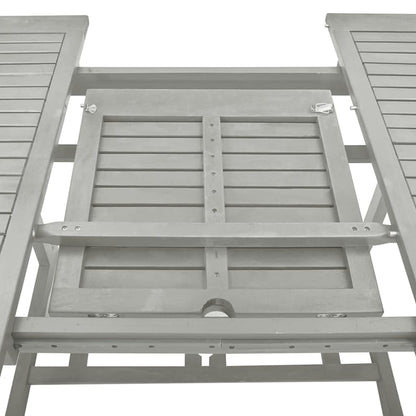 47277 vidaXL Garden Table Grey 200x100x75 cm Solid Acacia Wood