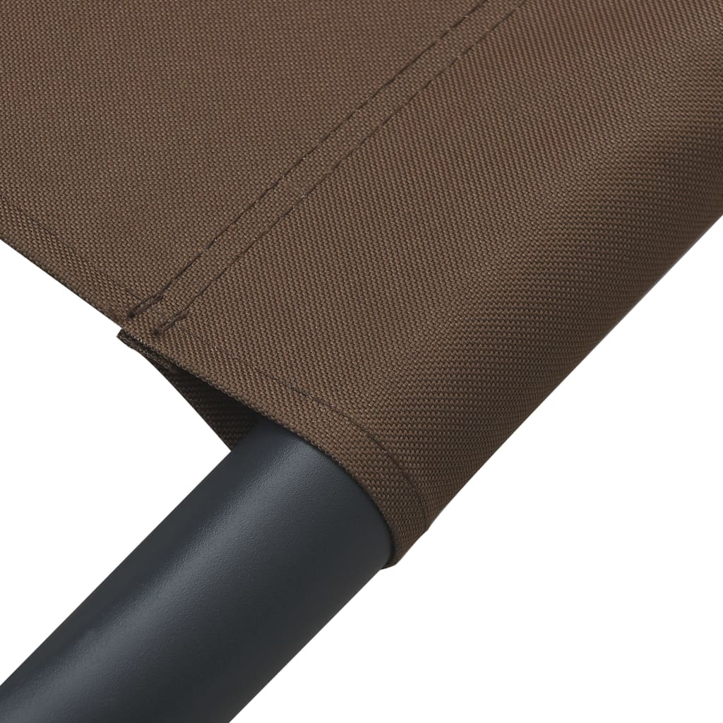 vidaXL Sun Lounger | Brown | Oxford fabric | Double | Durable | Chaise Lounge